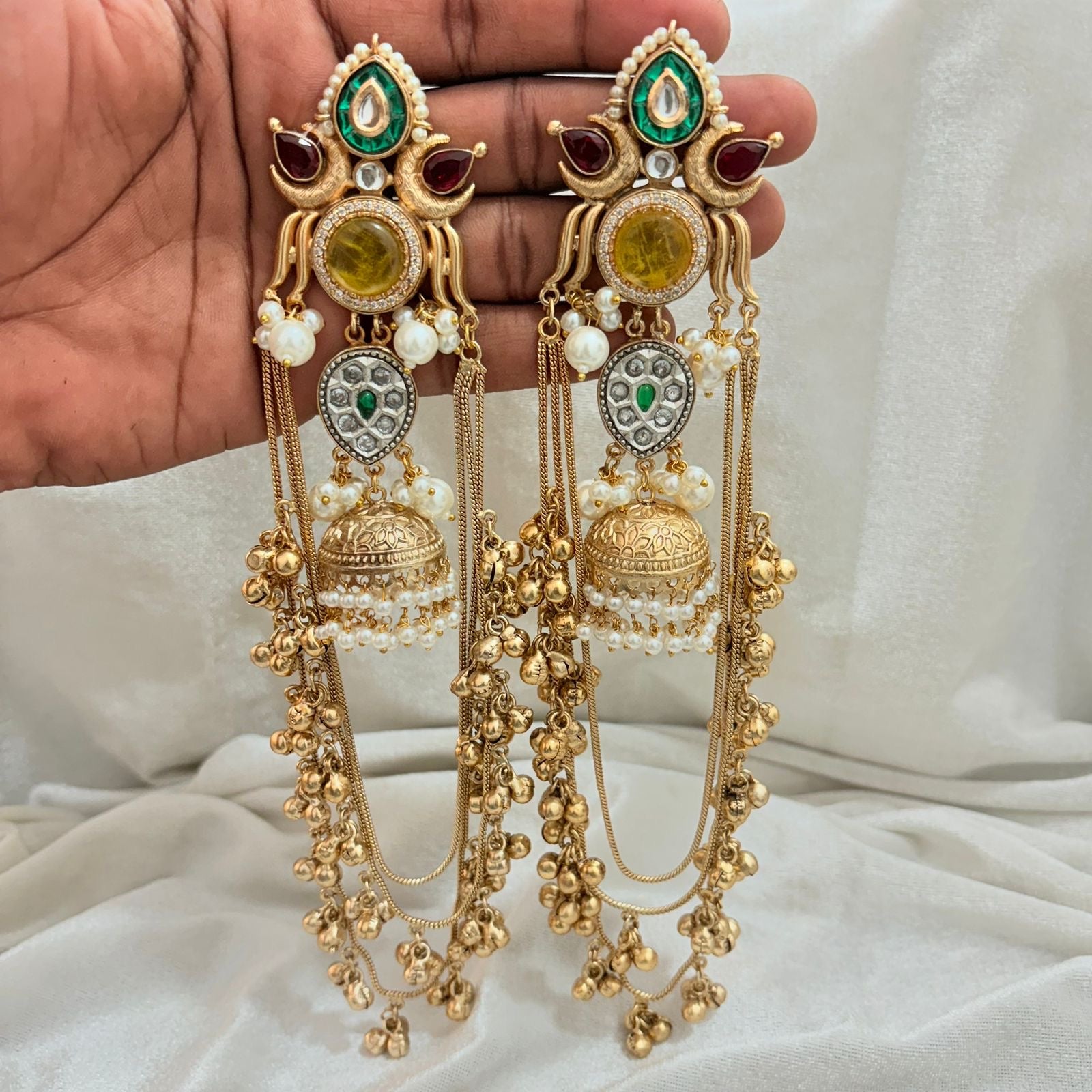 Ziva Kashmiri Earrings Gehnacollections