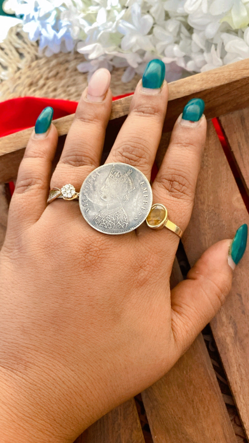 VICTORIA COIN STUDS AND RING Gehnacollections