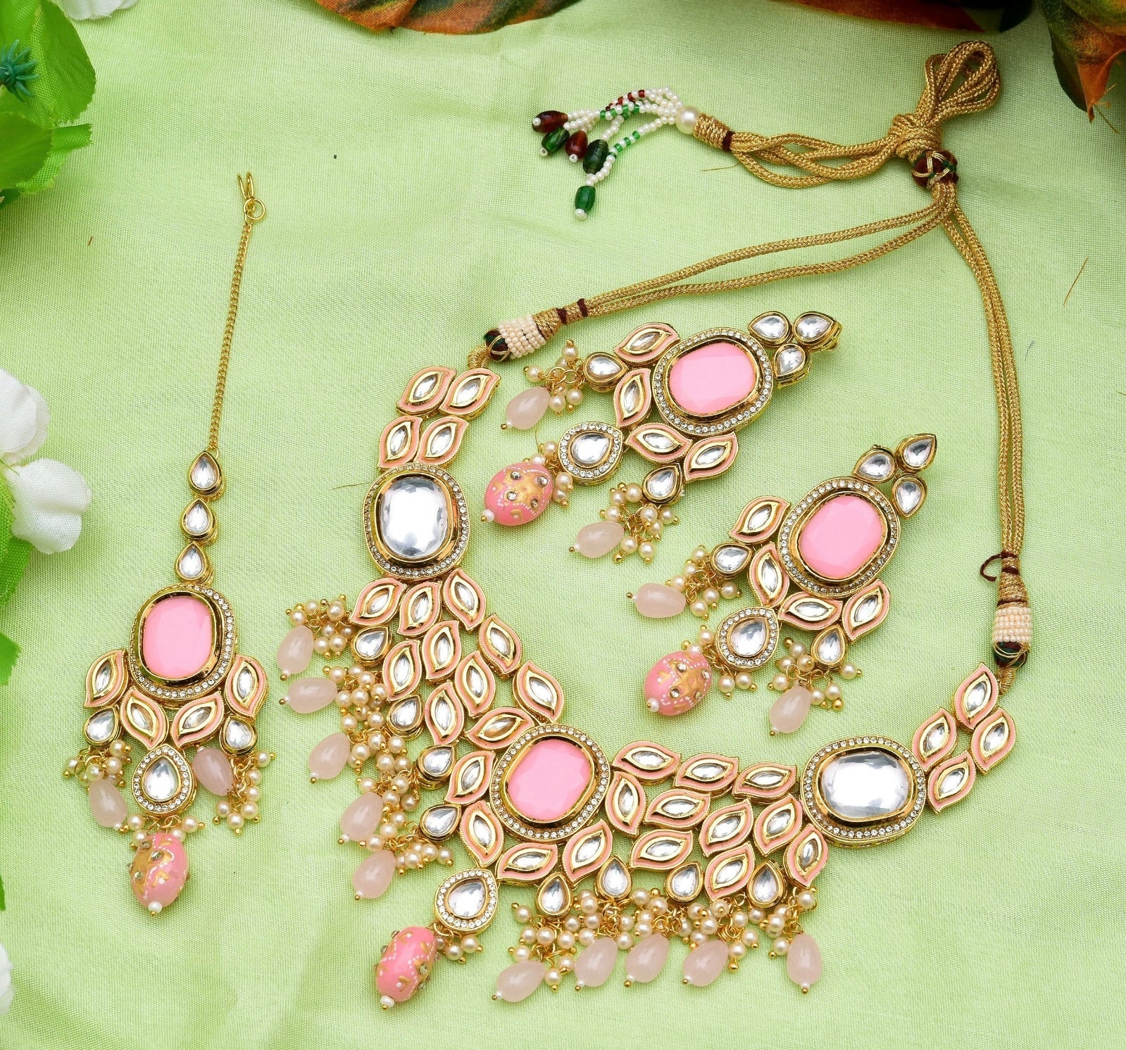 MONIKA KUNDAN NECKLACE SET Gehnacollections