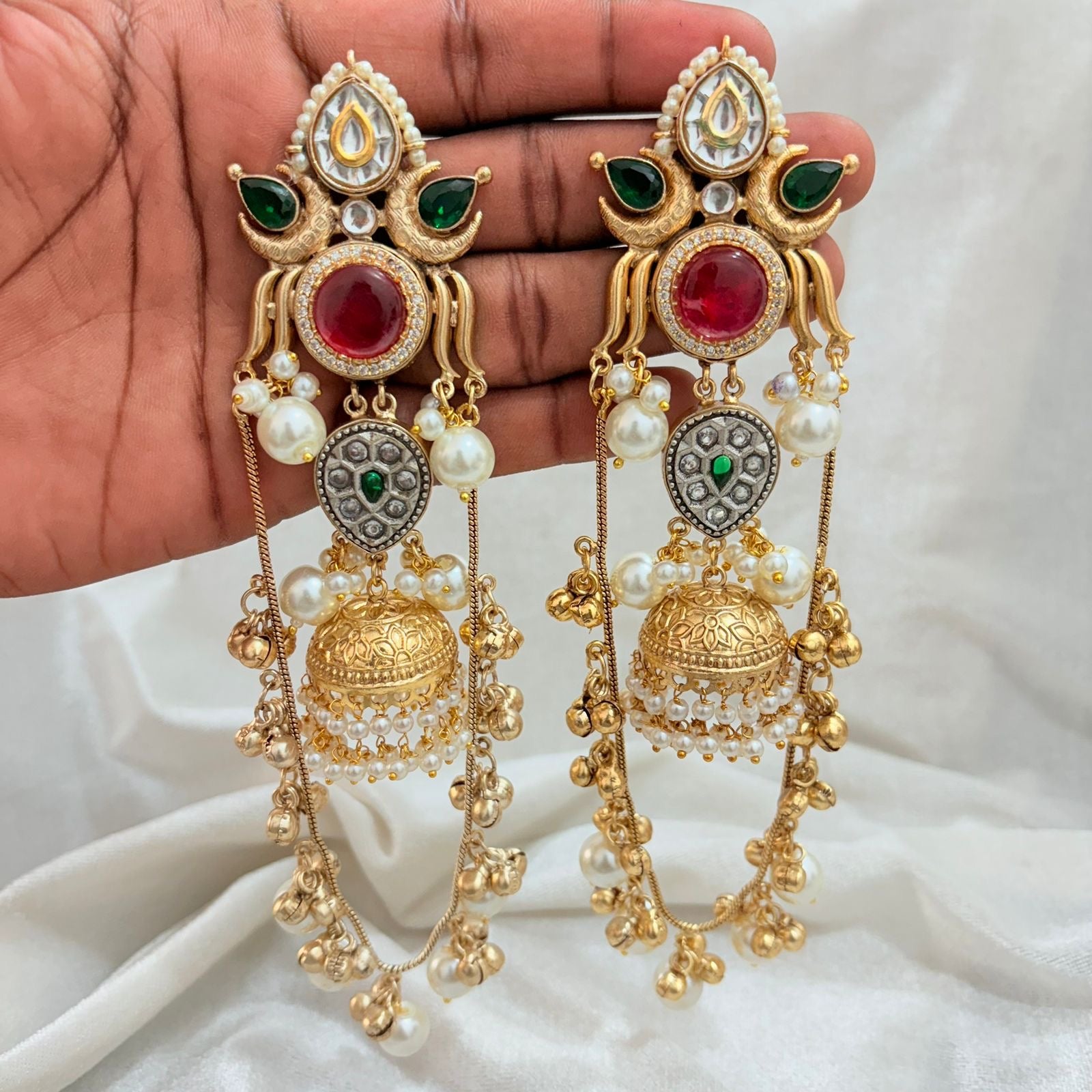 Ziva Kashmiri Earrings Gehnacollections