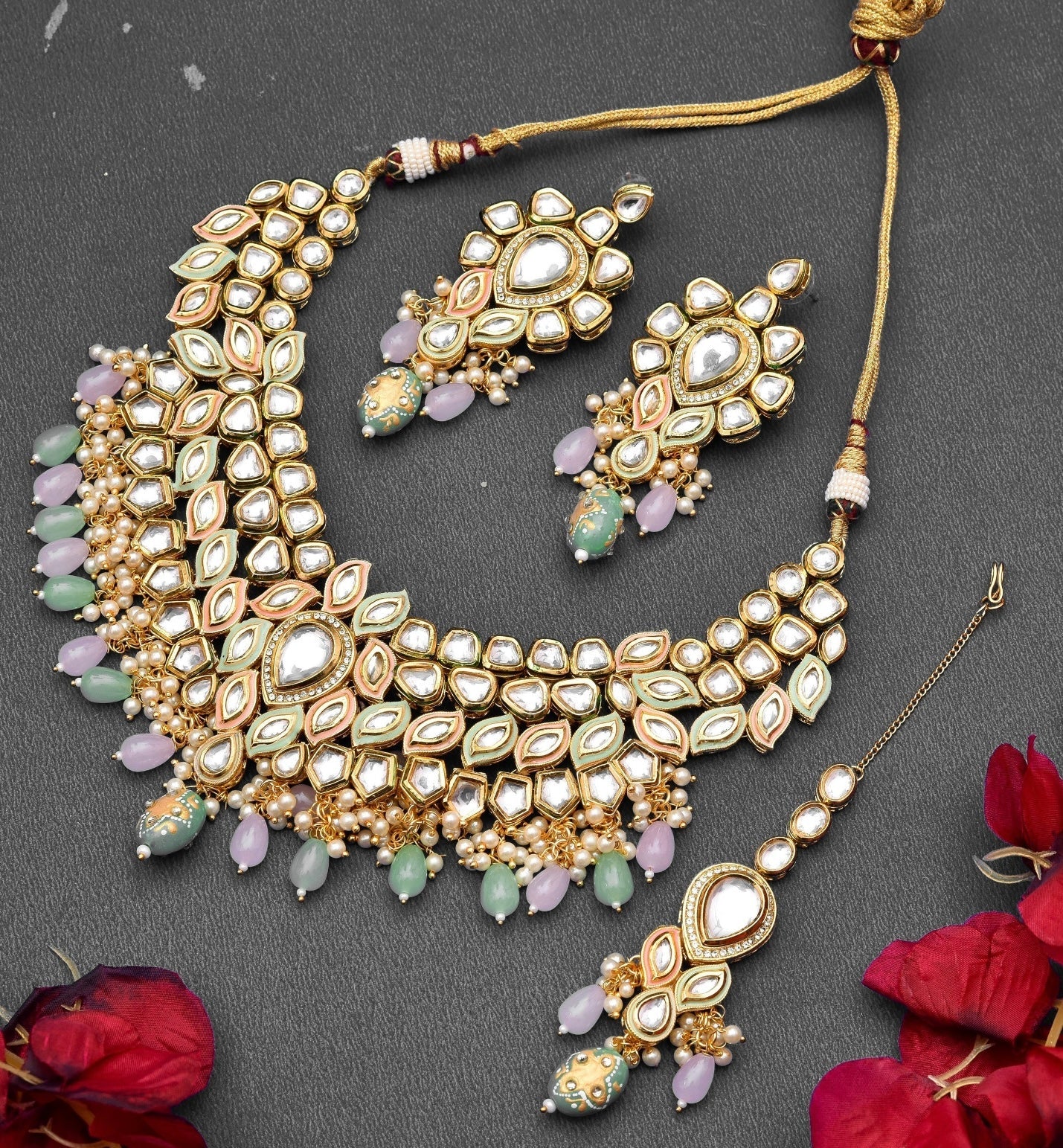 SHRINIKA KUNDAN NECKLACE SET Gehnacollections