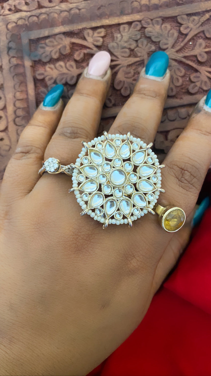 KUNDAN FLOWER RING Gehnacollections