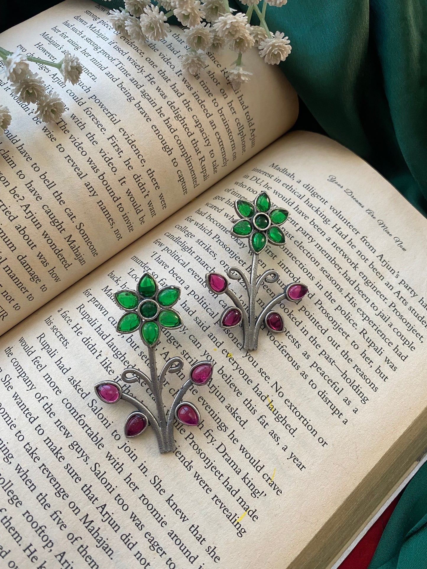 PETAL STONE STUDS Gehnacollections