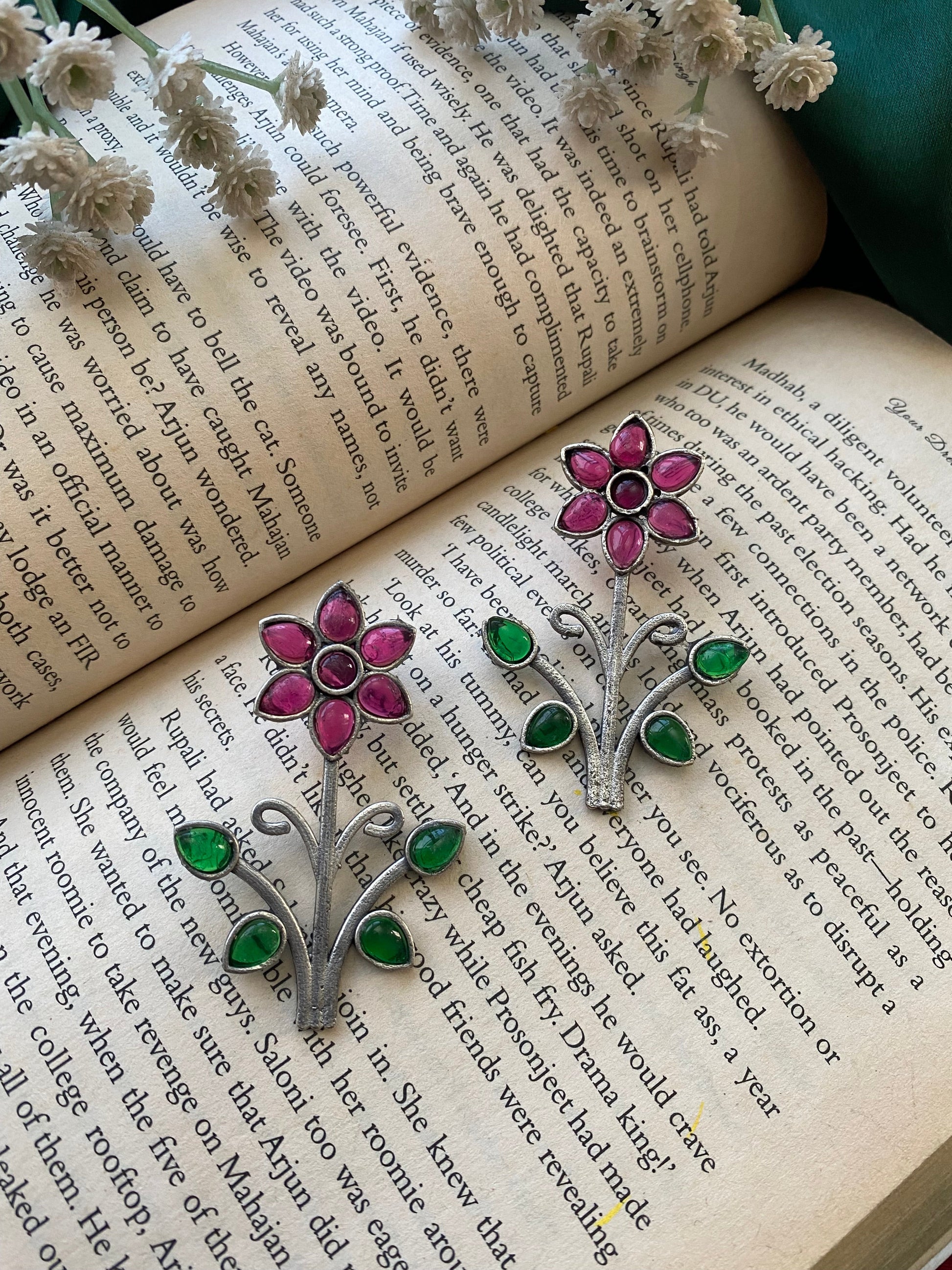 PETAL STONE STUDS Gehnacollections