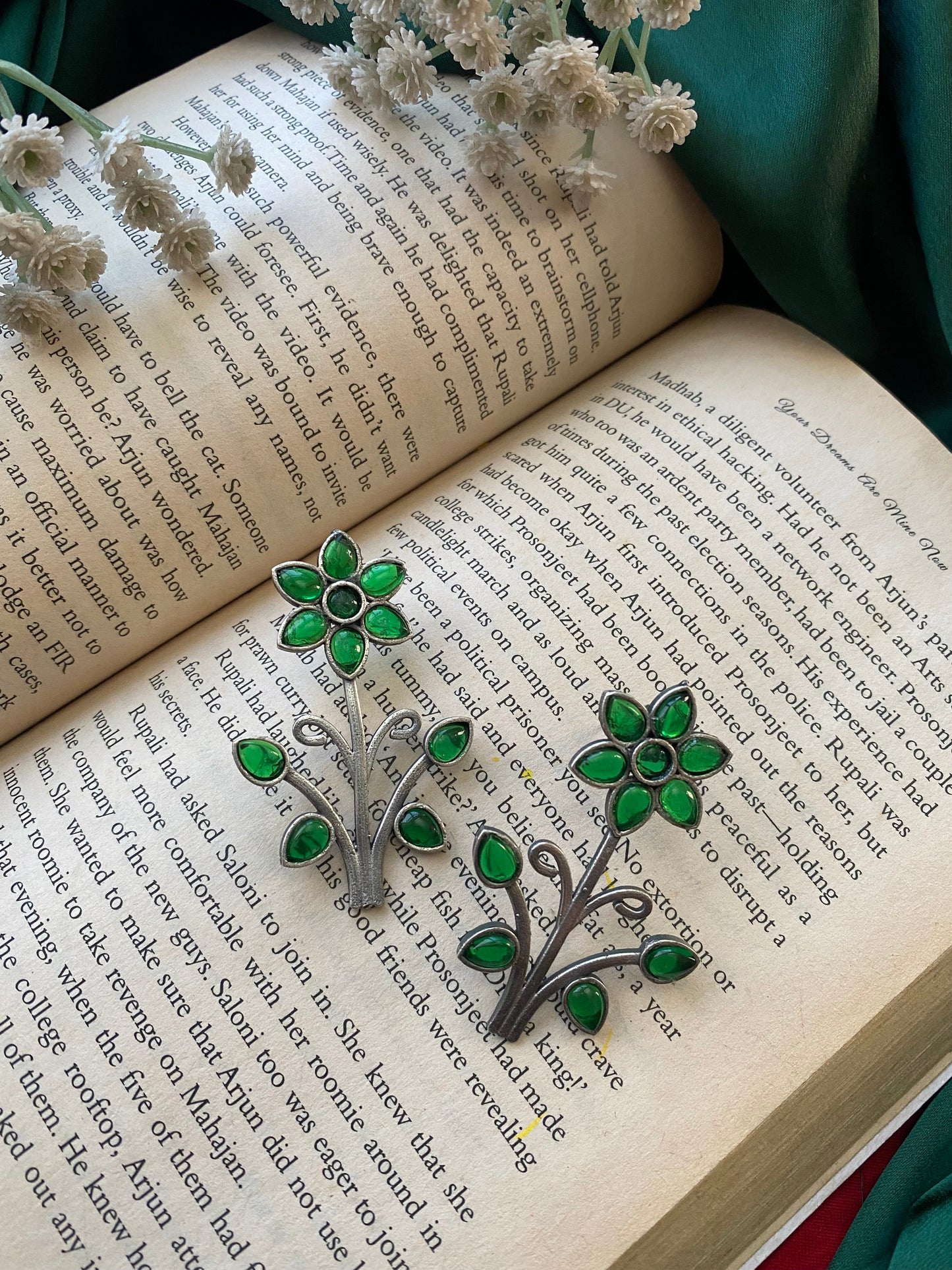 PETAL STONE STUDS Gehnacollections