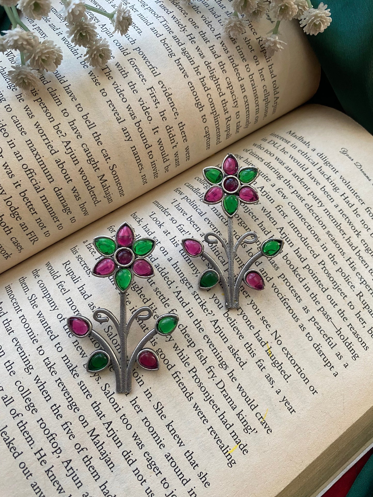 PETAL STONE STUDS Gehnacollections