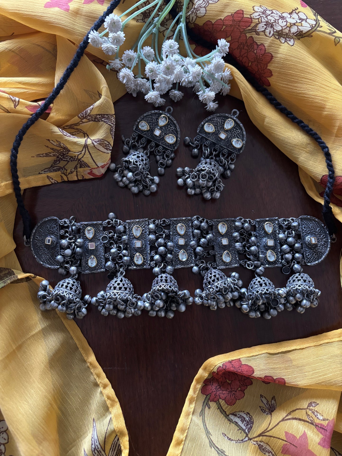 Jhumka kundan choker set Gehnacollections