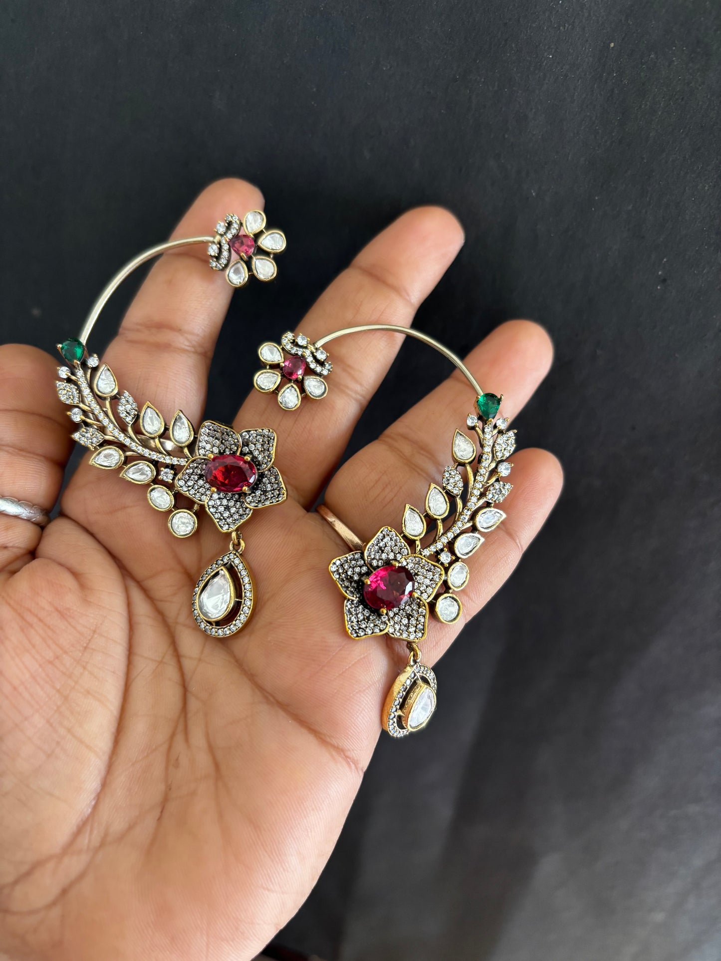 Edhaya Polki Earcuff Gehnacollections