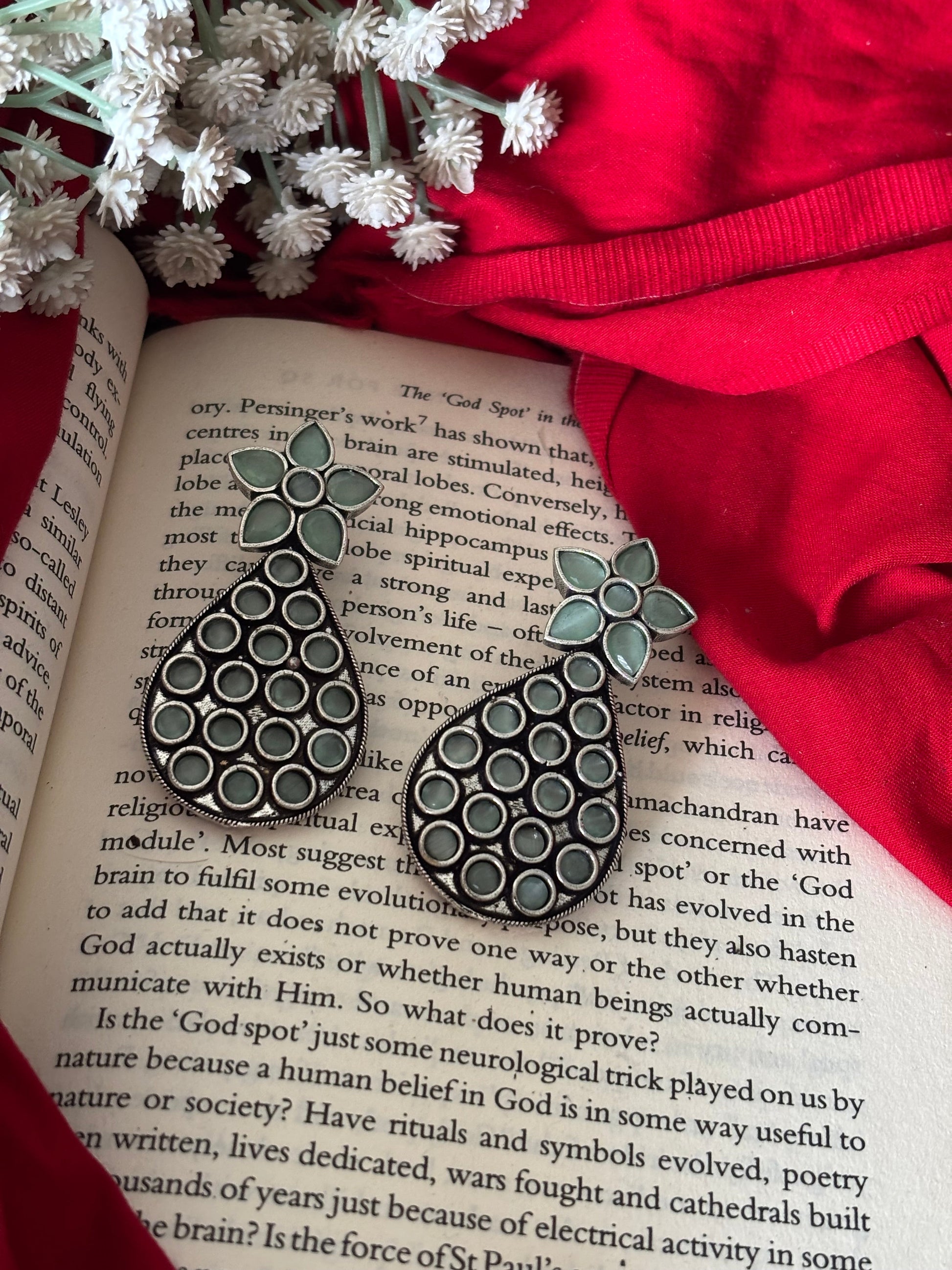 STONE FLOWER STUDS Gehnacollections