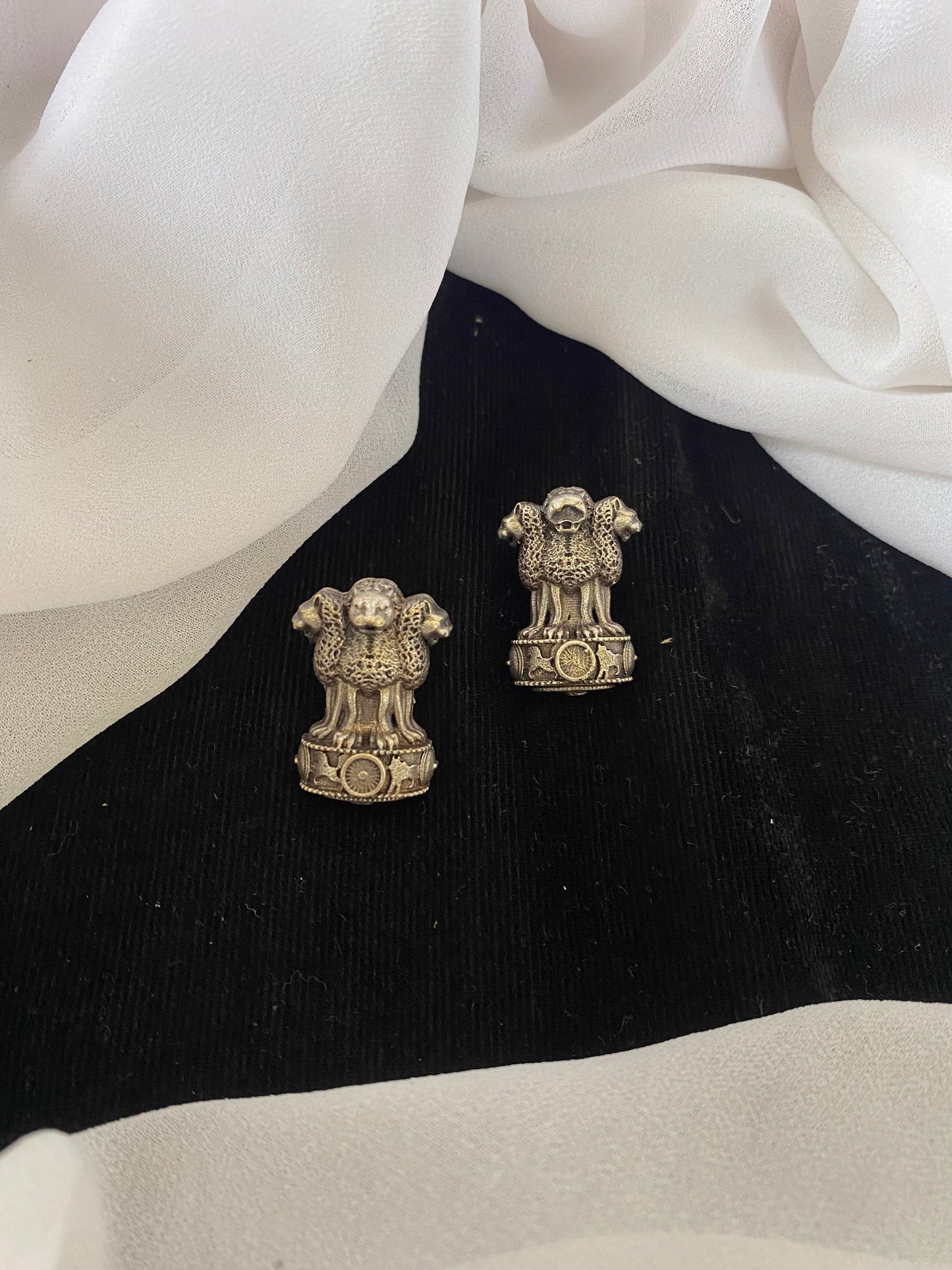 ASHOKA CHAKRA STUDS Gehnacollections