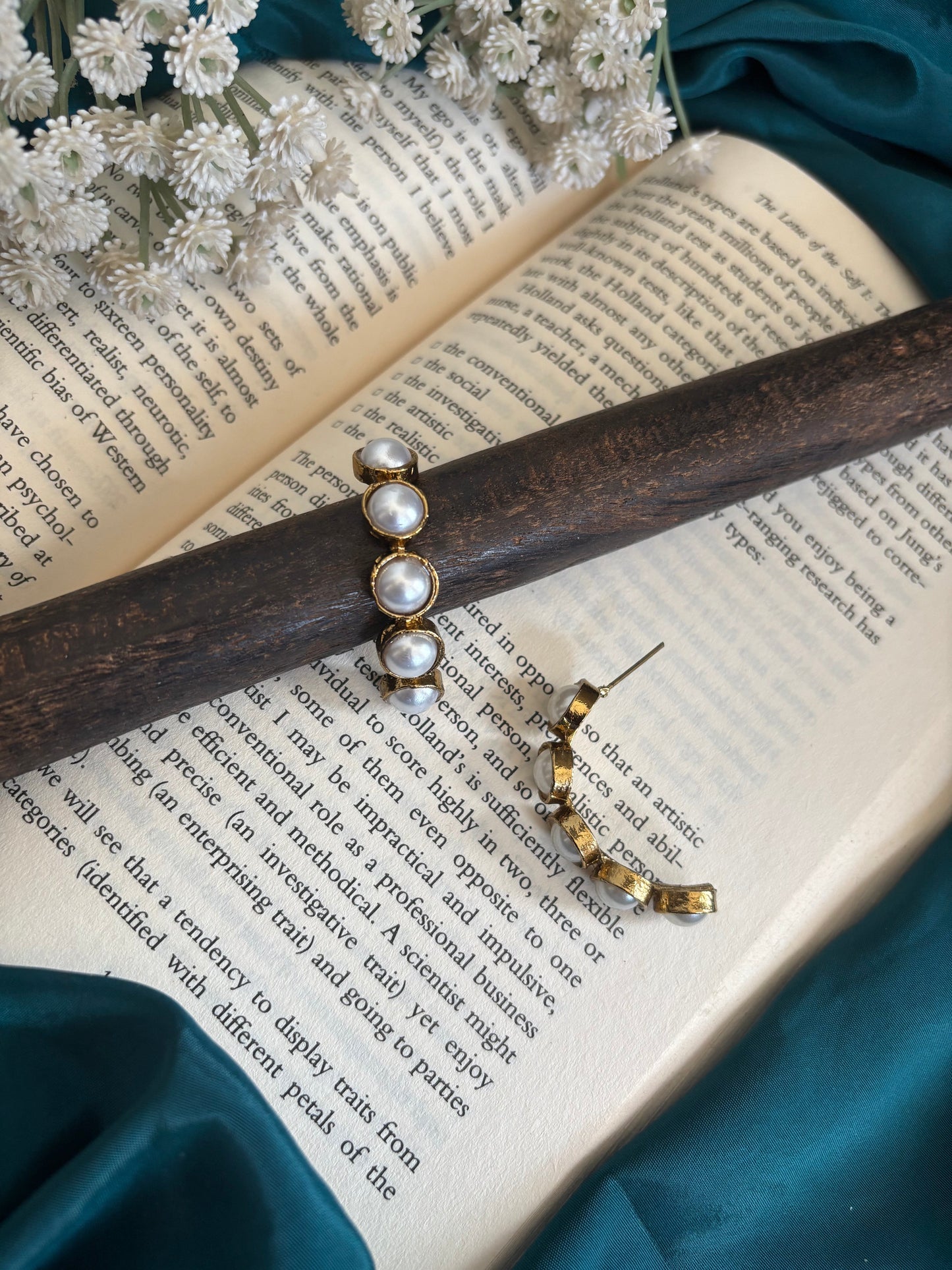 PEARL DROP HOOPS Gehnacollections