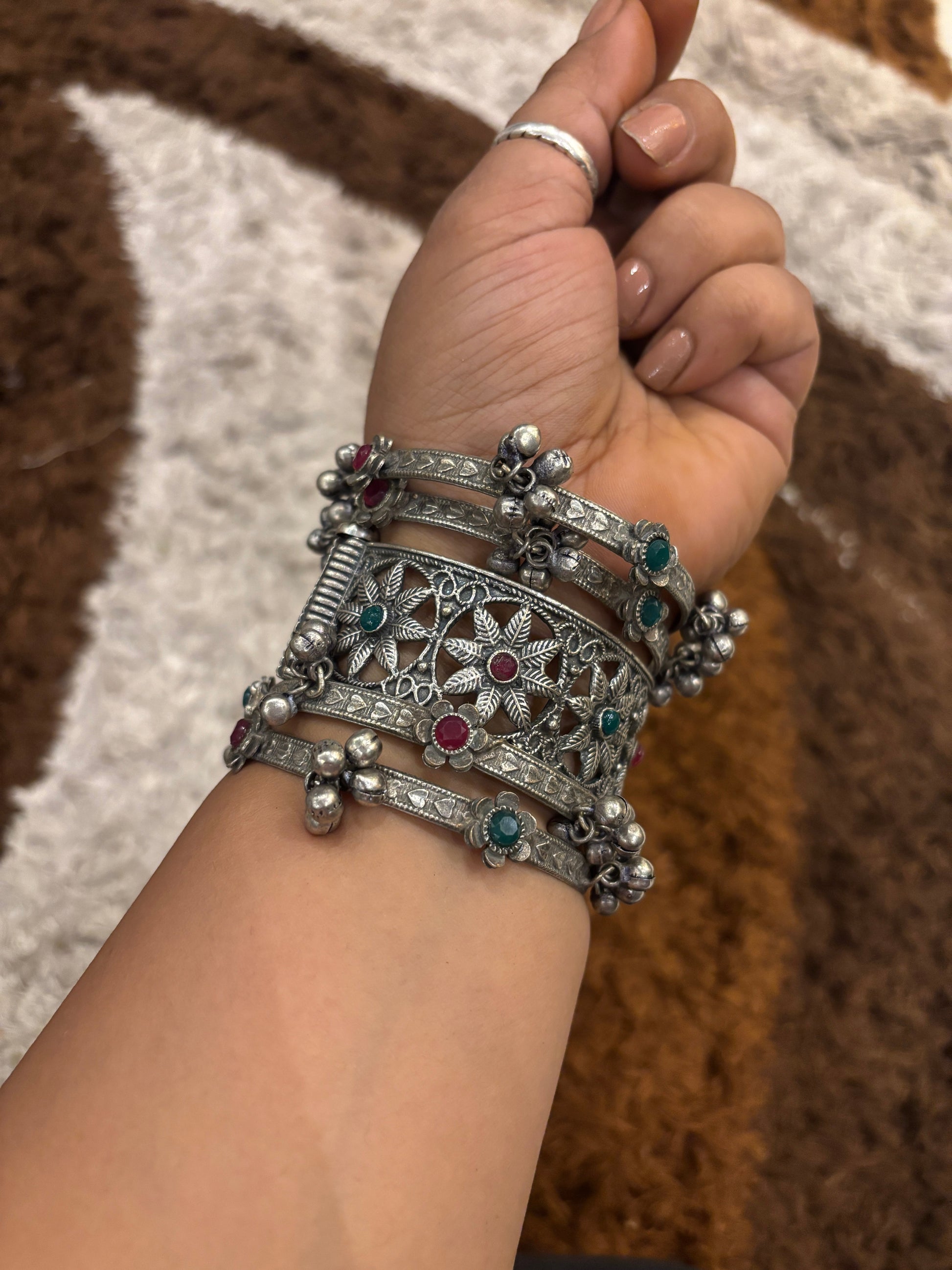 Sitara stone ghunghroo kada Gehnacollections