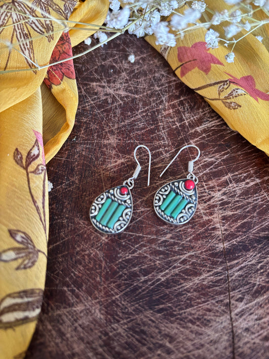 Tibetan hook earrings Gehnacollections