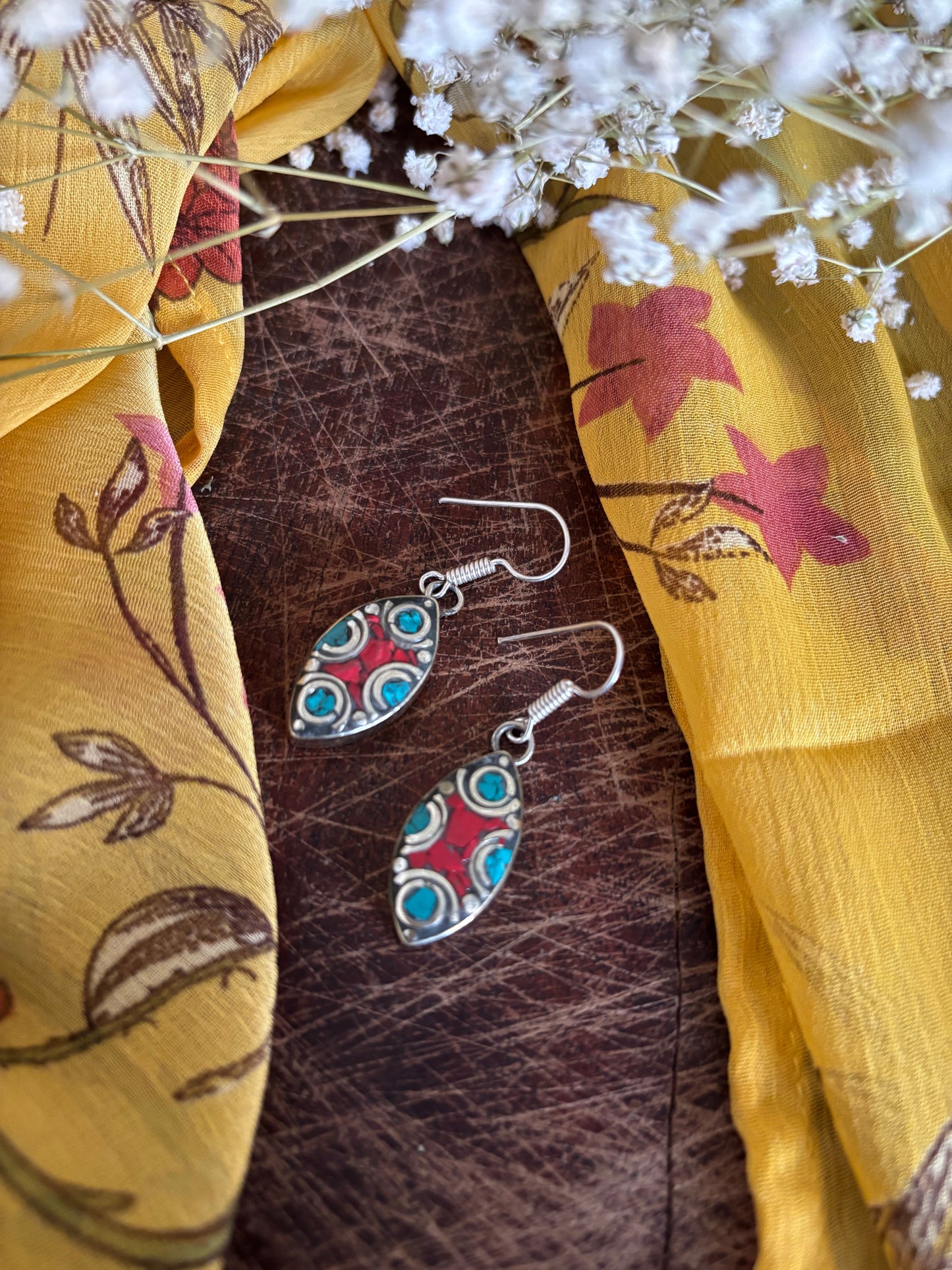 Tibetan hook earrings Gehnacollections