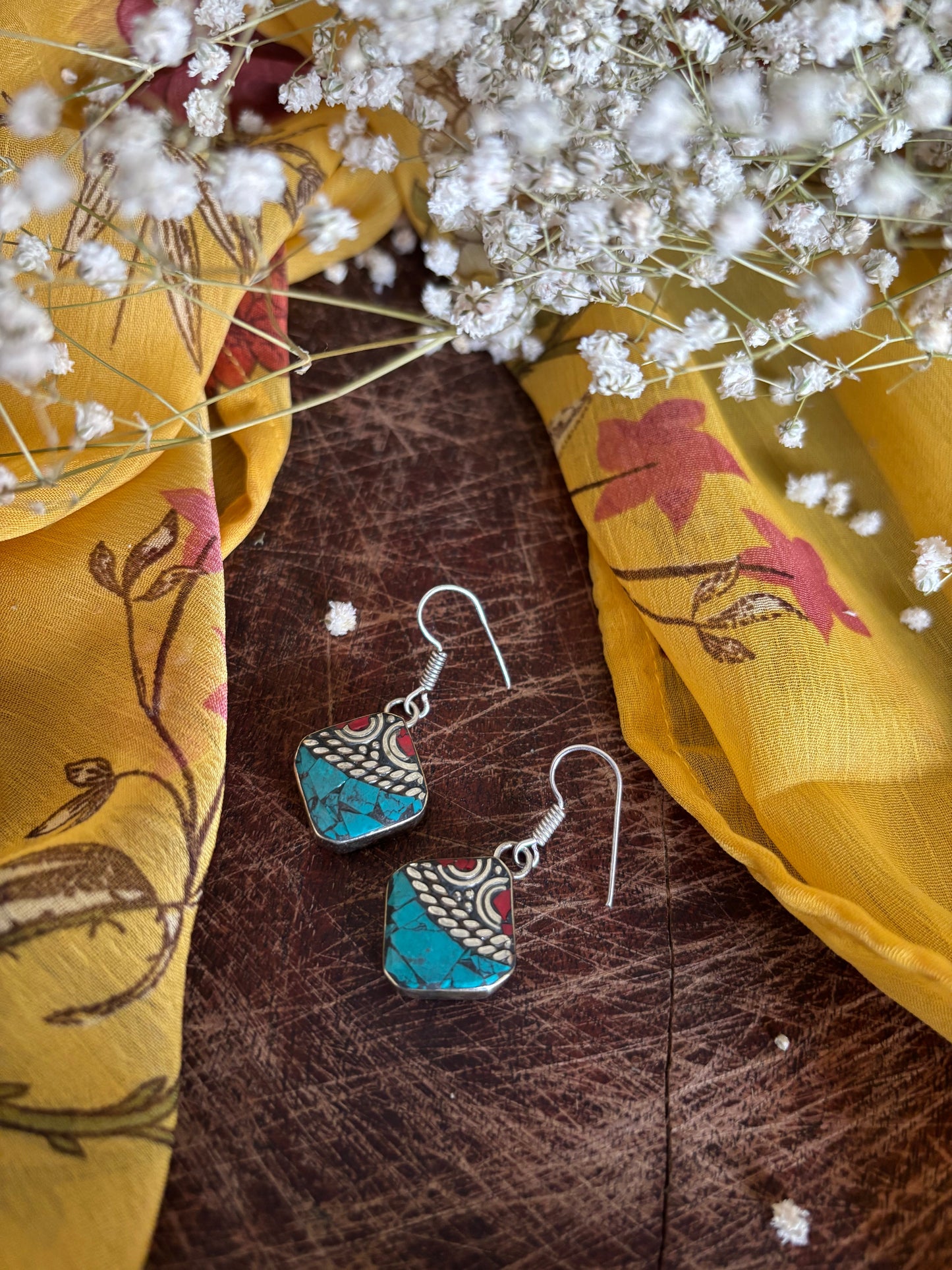 Tibetan hook earrings Gehnacollections