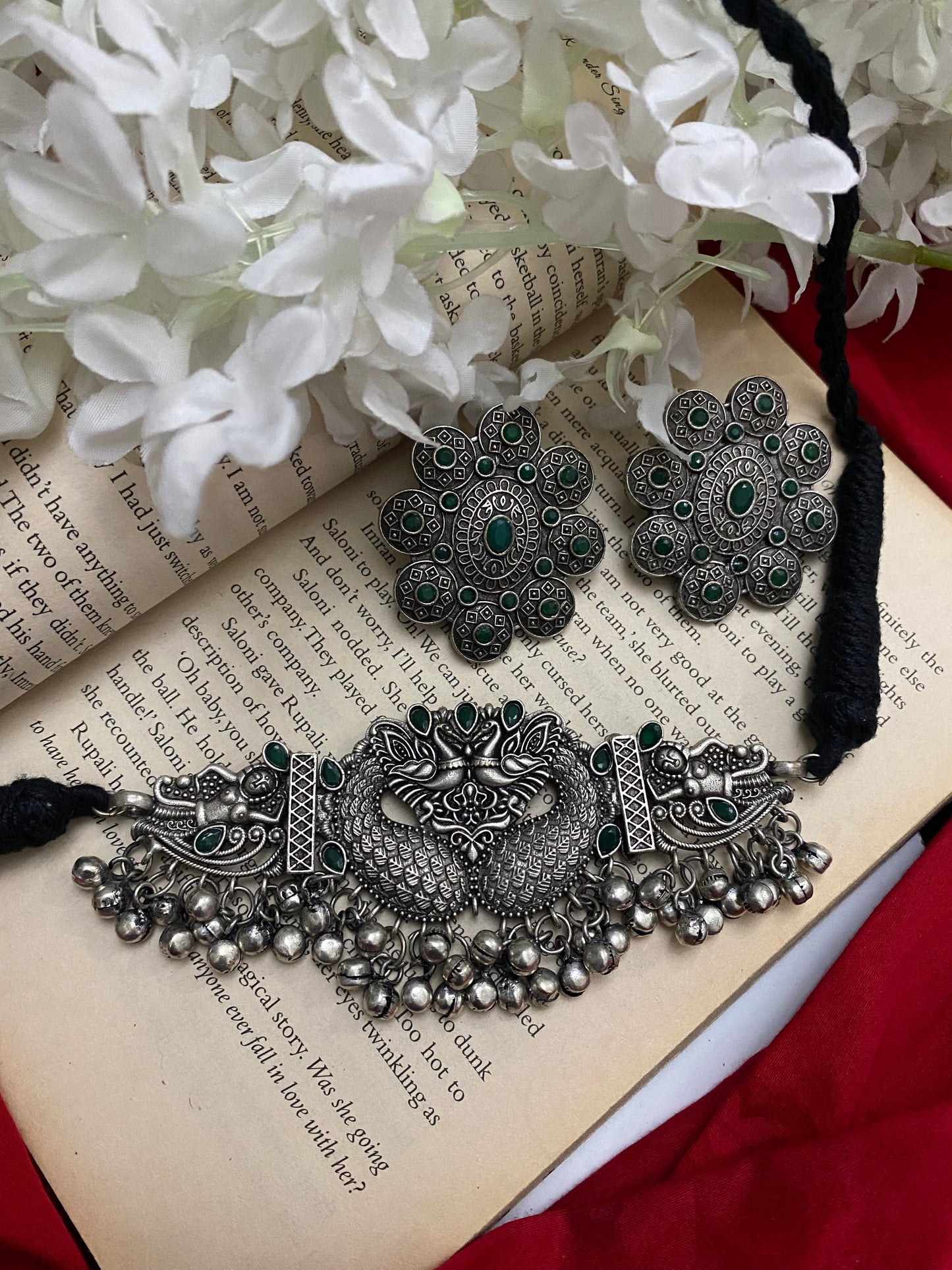 PEACOCK CHOKER SET Gehnacollections