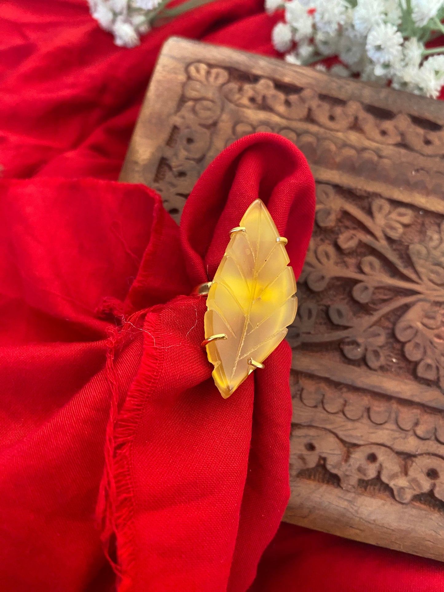 CARVING STONE RING Gehnacollections