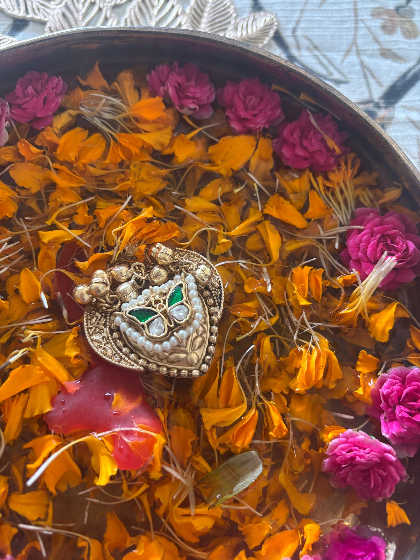 Titli pachi kundan Ring Gehnacollections