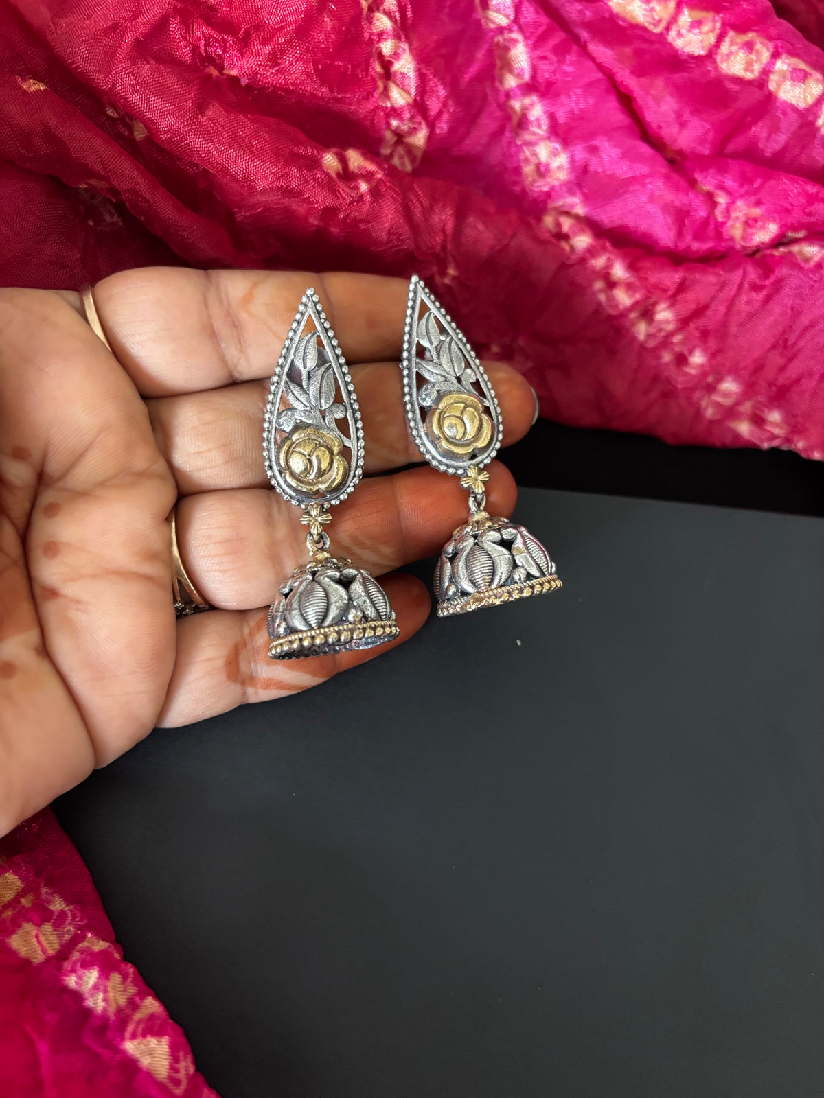 Dual tone jhumka Gehnacollections