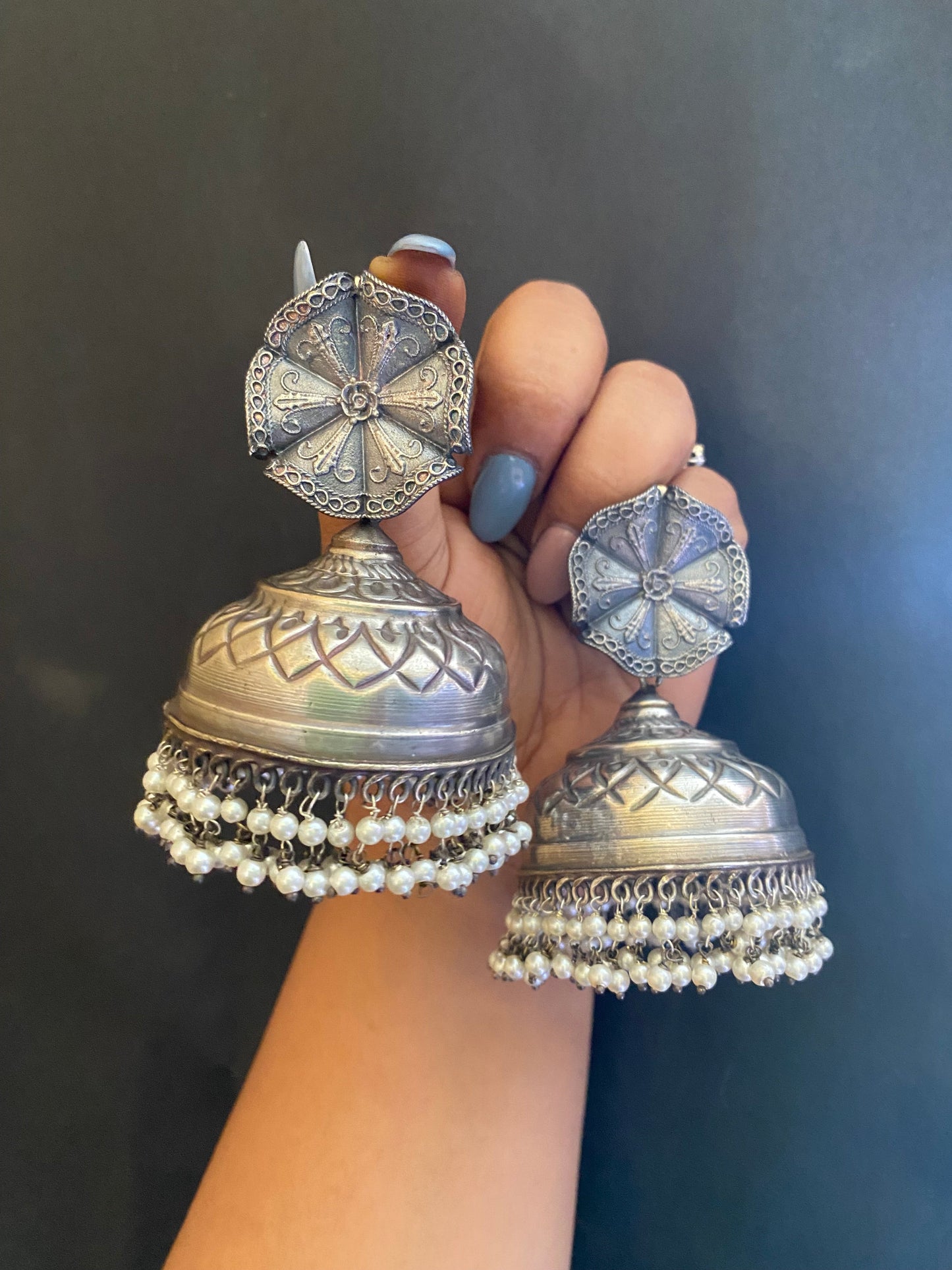 FLOWER JUMBO JHUMKA Gehnacollections