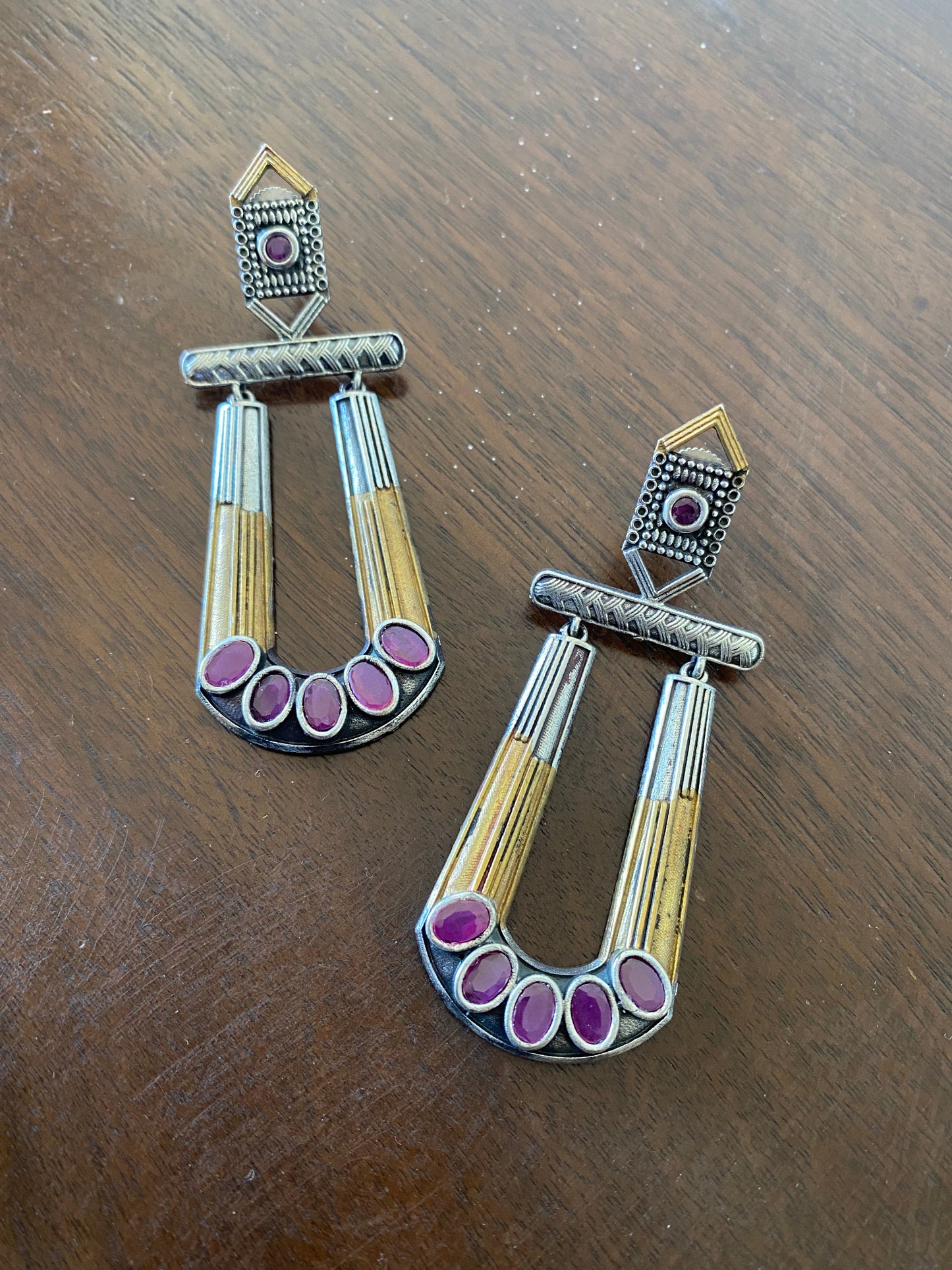 DUAL TONE EARRINGS Gehnacollections