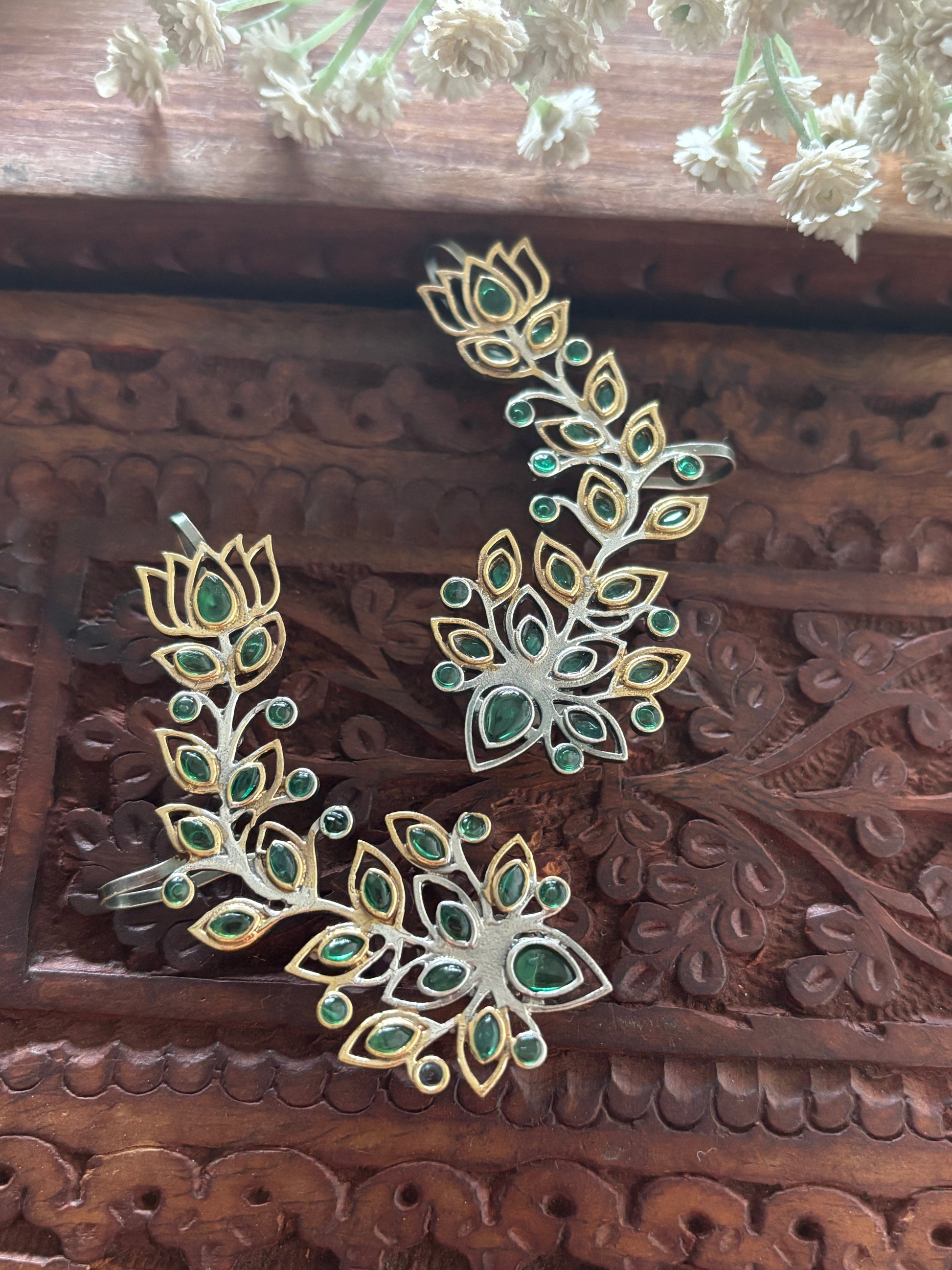 MOR  STONE DUAL TONE EARCUFF Gehnacollections