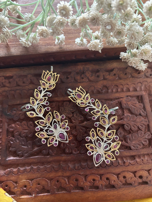 MOR STONE DUAL TONE EARCUFF Gehnacollections