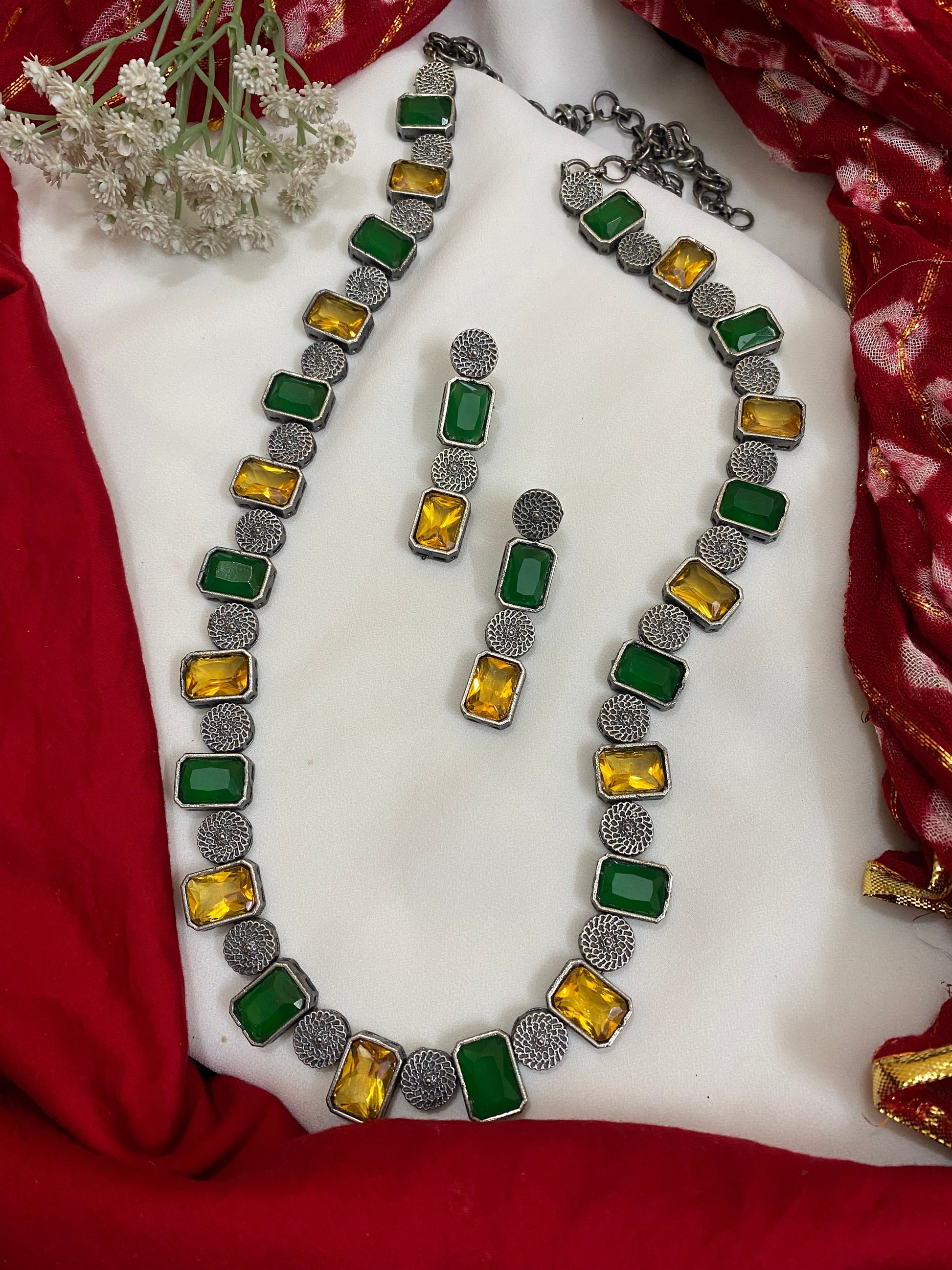 ZARA LONG NECKLACE SET Gehnacollections