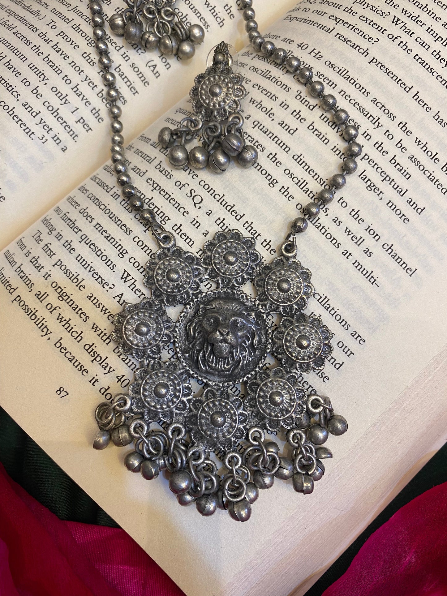 Tiger long chain necklace set Gehnacollections