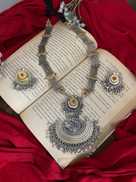 NEELA DUAL TONE NECKLACE SET Gehnacollections