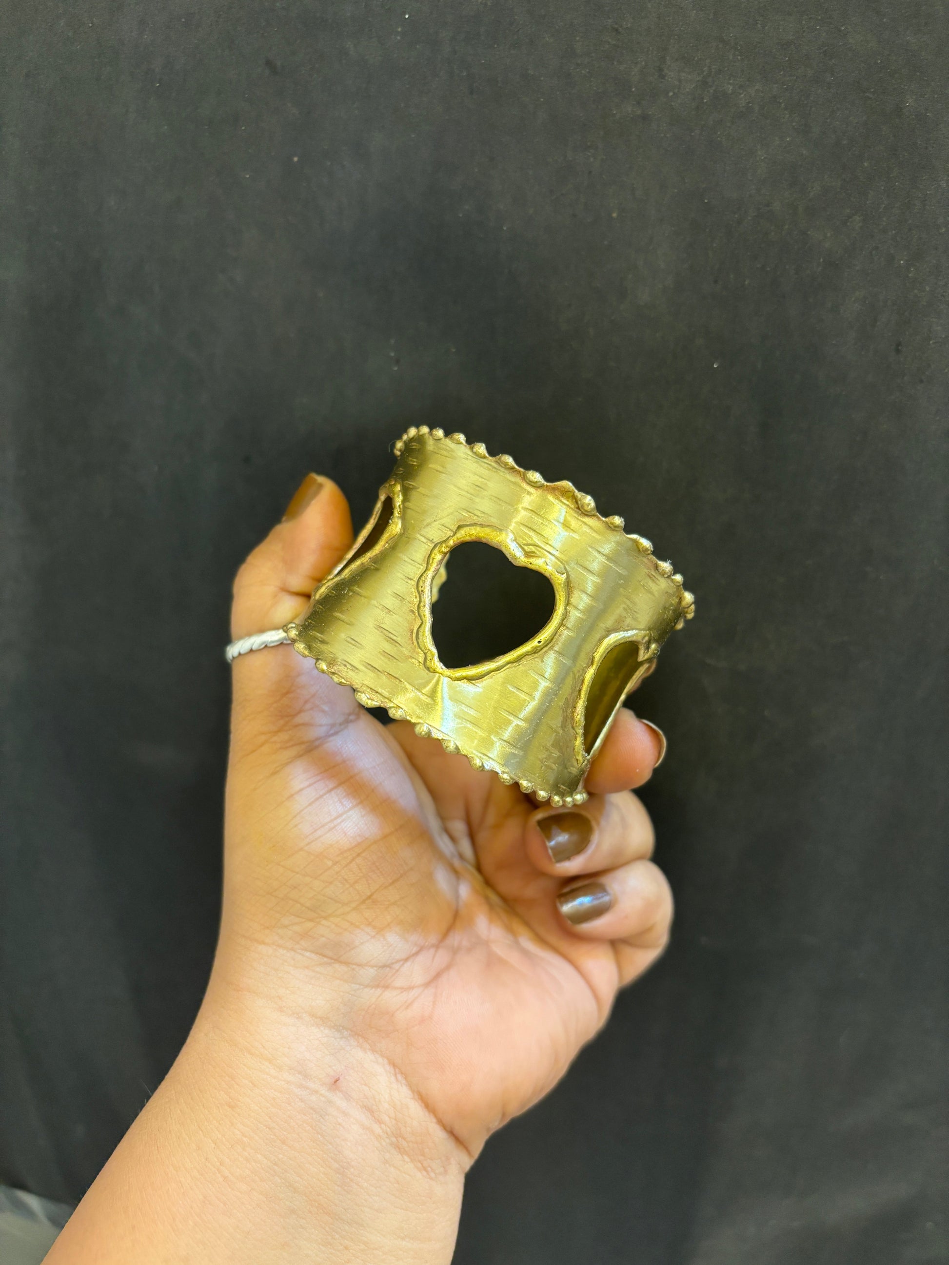 Heart brass kada Gehnacollections