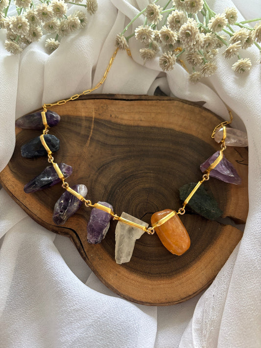 Unfinished stone Necklace Gehnacollections