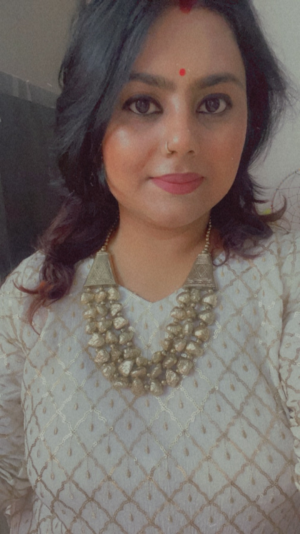 AMREEN GOLDEN 3 LAYER NECKLACE Gehnacollections