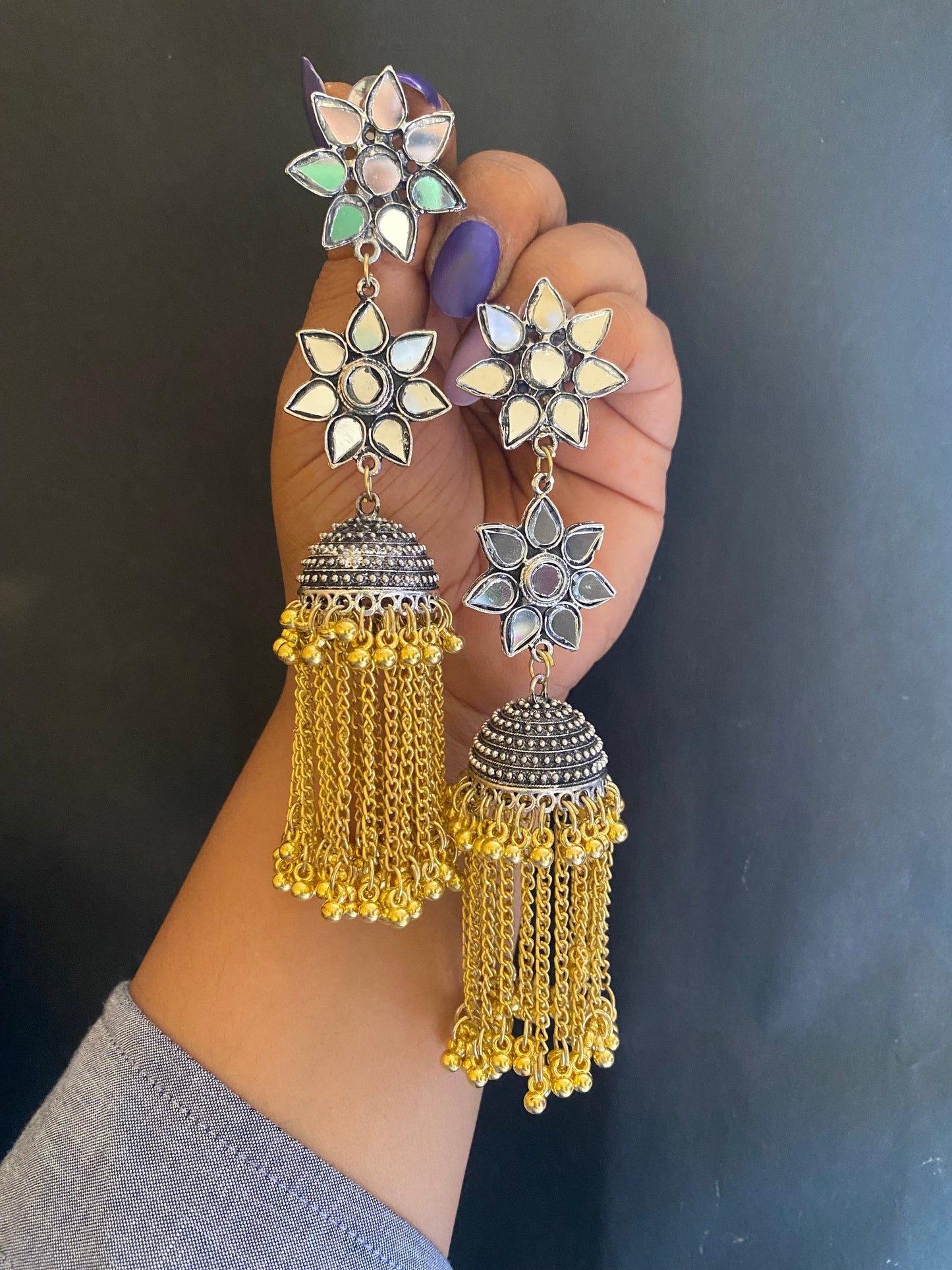 SITARA SEESH JHUMKA Gehnacollections