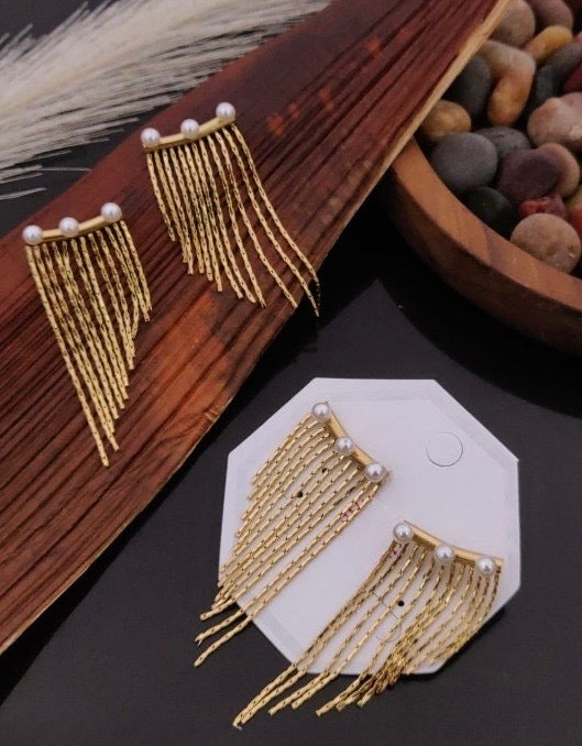 Chain stine anti tarnish danglers Gehnacollections