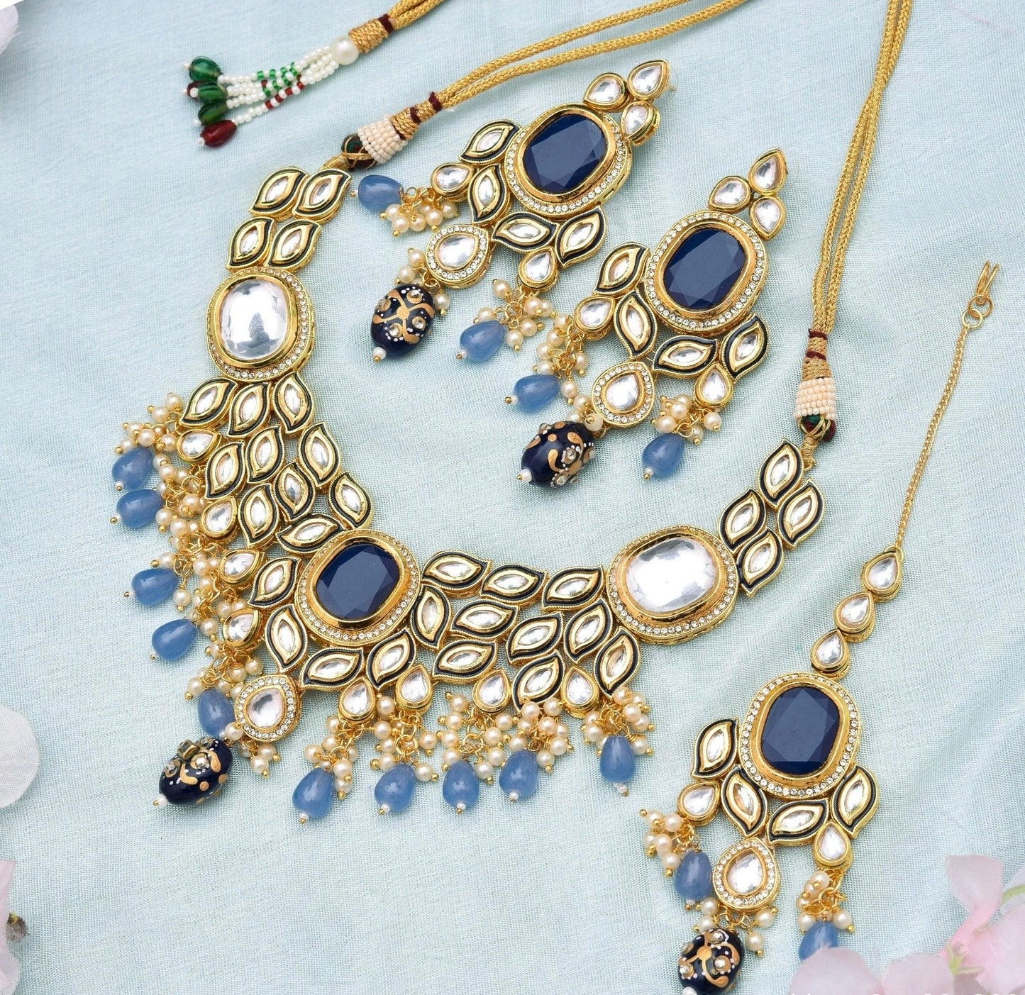 MONIKA KUNDAN NECKLACE SET Gehnacollections
