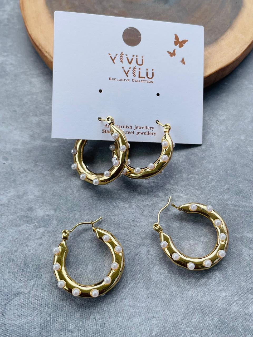 PEARL RING HOOP Gehnacollections