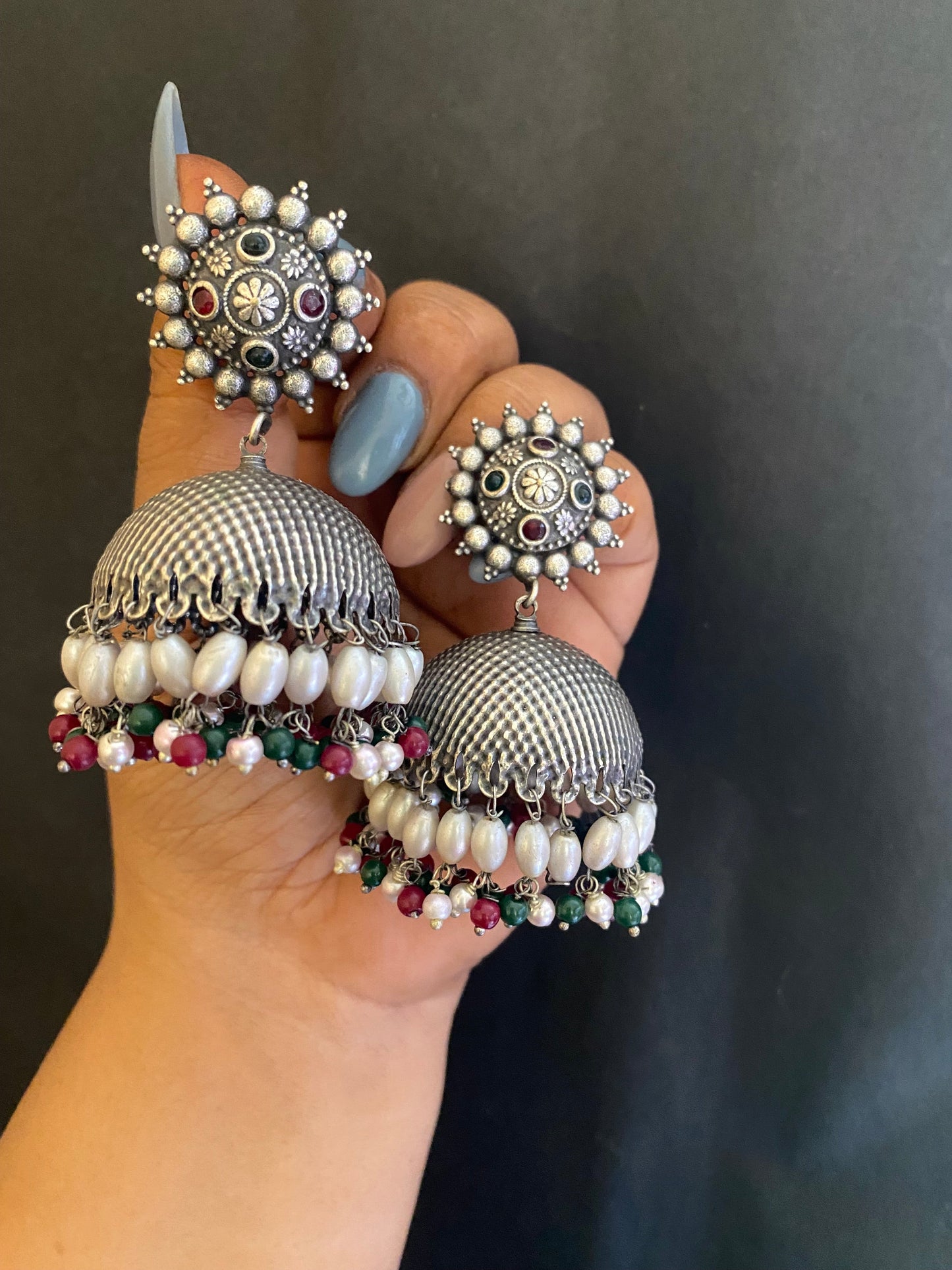 RIDHI PEARL JHUMKA Gehnacollections