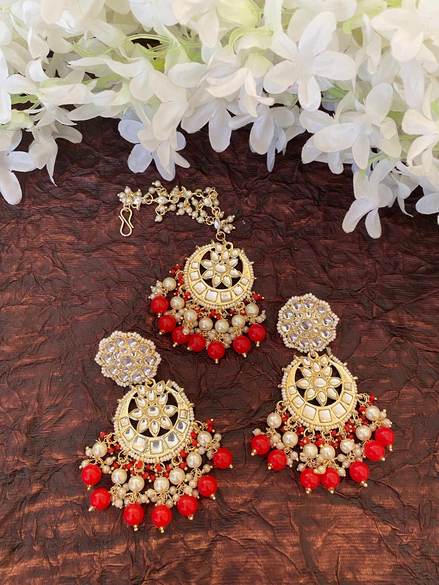 SAMAIRA EARRINGS AND MAANGTIKA Gehnacollections
