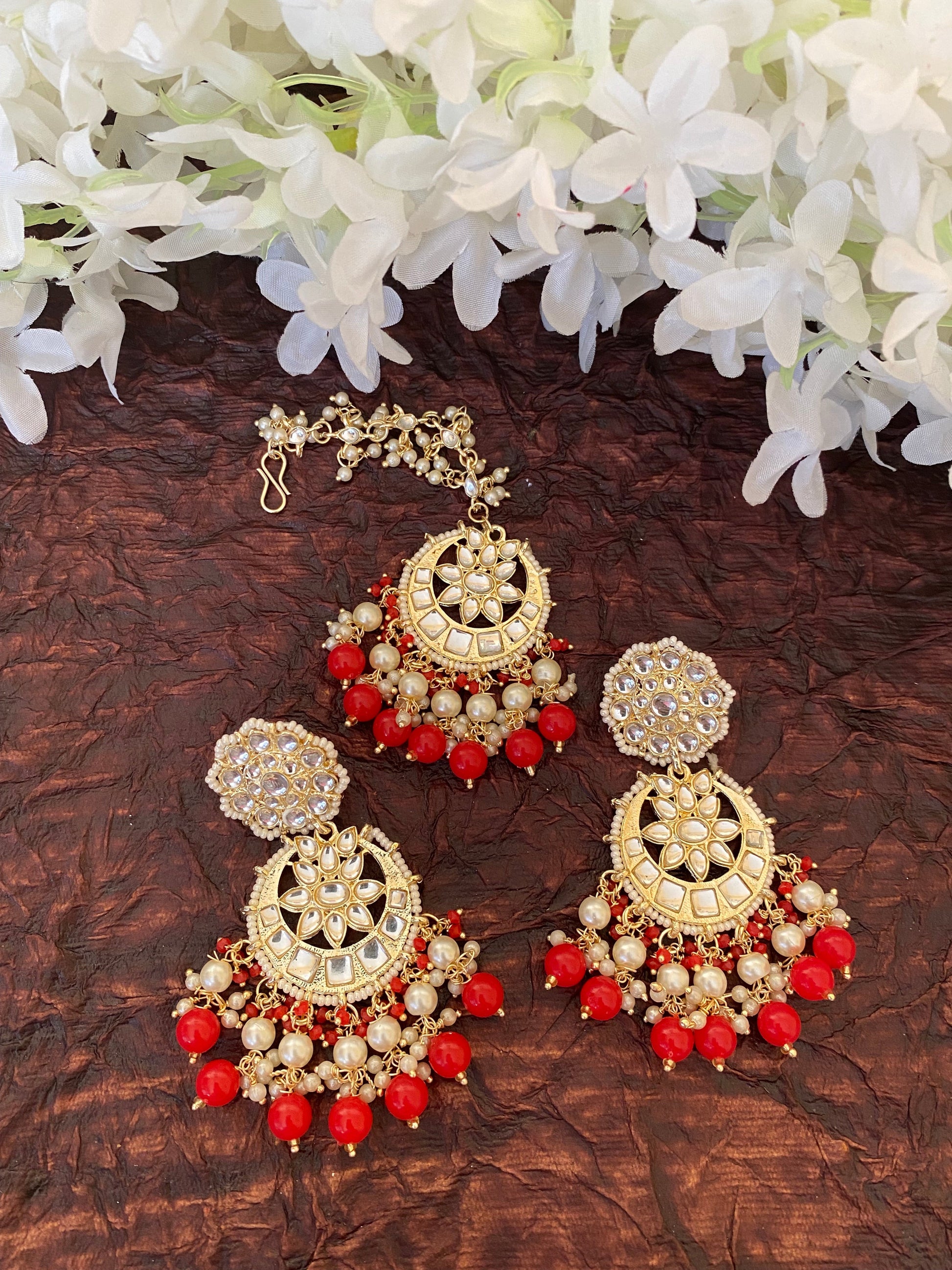 SAMAIRA EARRINGS AND MAANGTIKA Gehnacollections