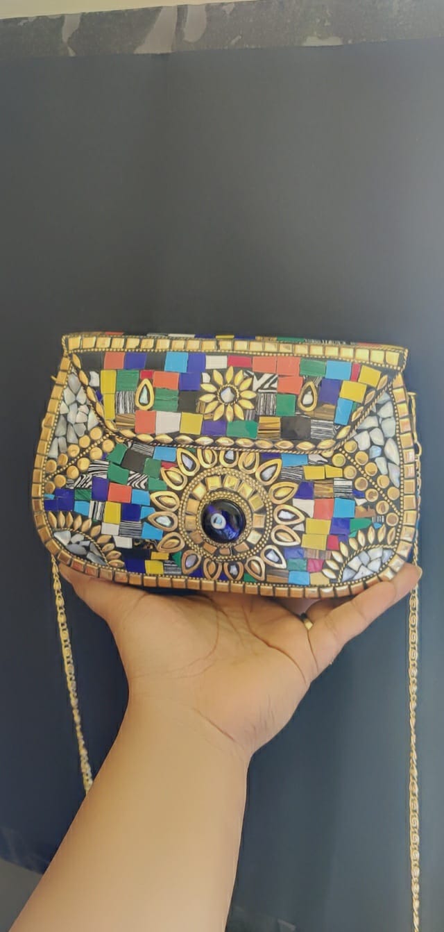 RANGEELA MOSAIC PURSE Gehna Collections