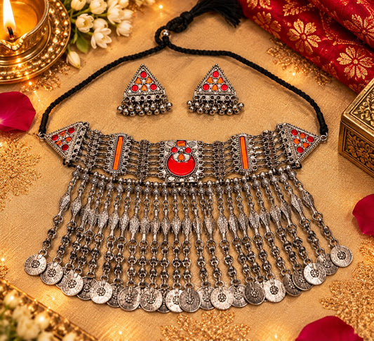 Durvika Afghani look like Necklace Set Gehnacollections