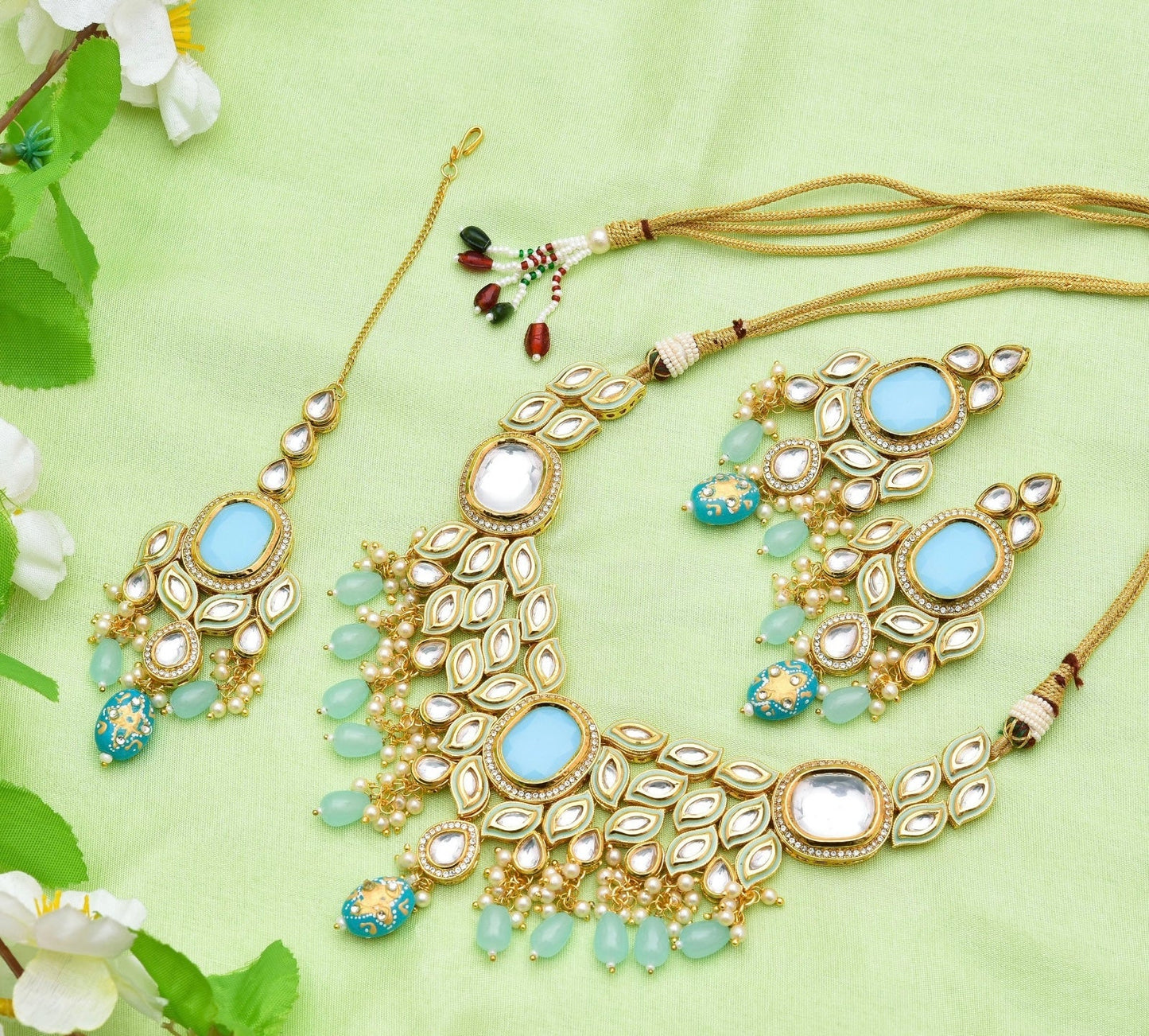 MONIKA KUNDAN NECKLACE SET Gehnacollections