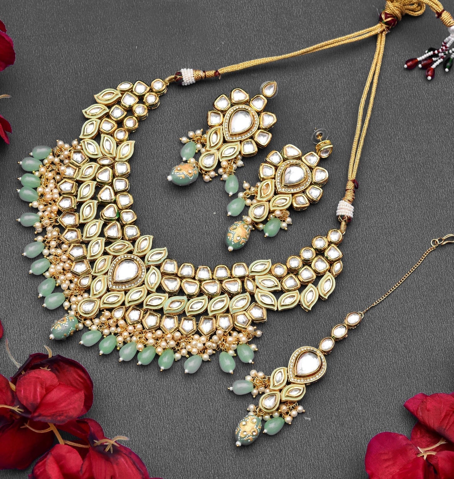 SHRINIKA KUNDAN NECKLACE SET Gehnacollections