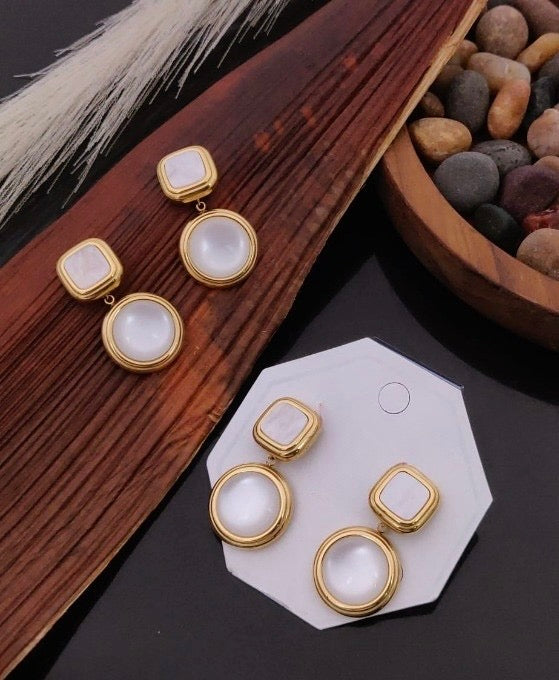 Anti tarnish white danglers Gehnacollections