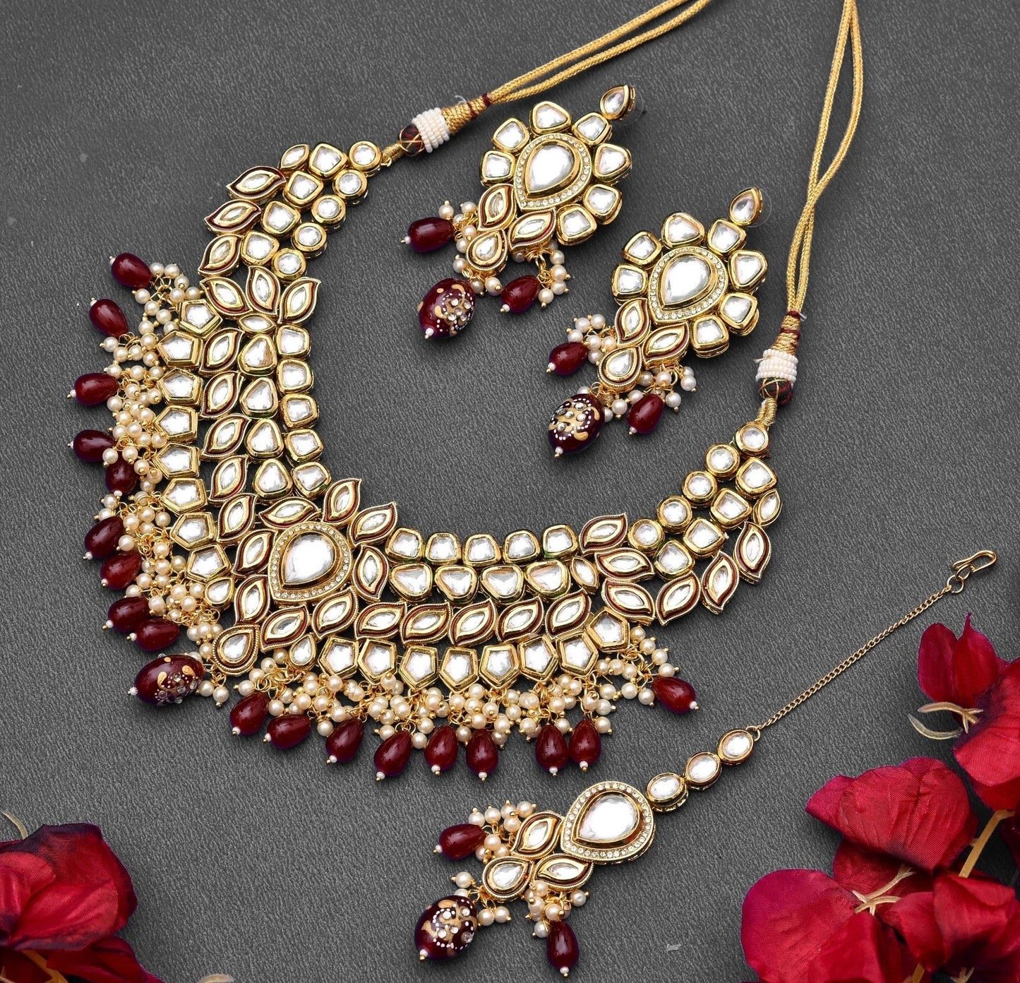 SHRINIKA KUNDAN NECKLACE SET Gehnacollections