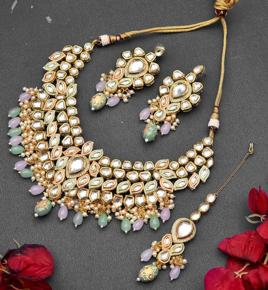 SHRINIKA KUNDAN NECKLACE SET Gehnacollections