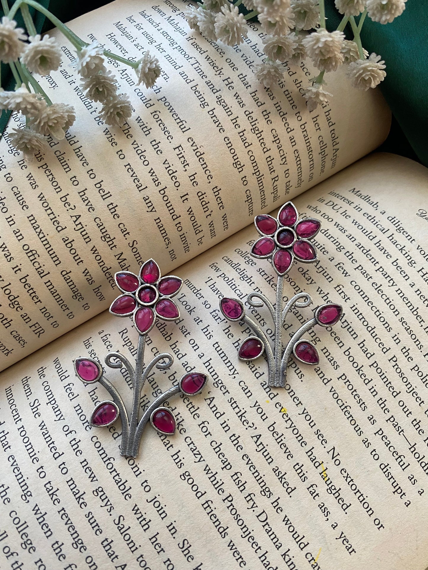 PETAL STONE STUDS Gehnacollections