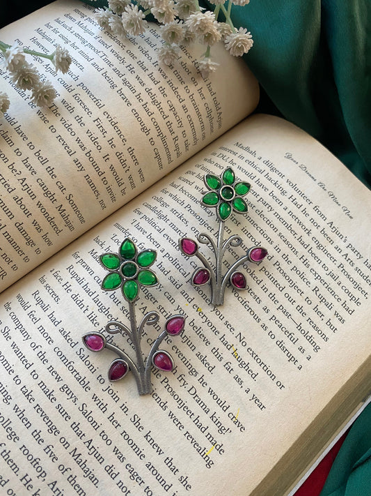 PETAL STONE STUDS Gehnacollections