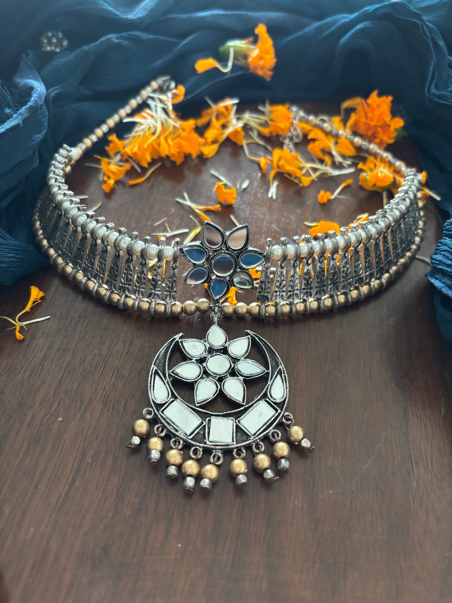 MIRROR CHAND CHOKER Gehnacollections